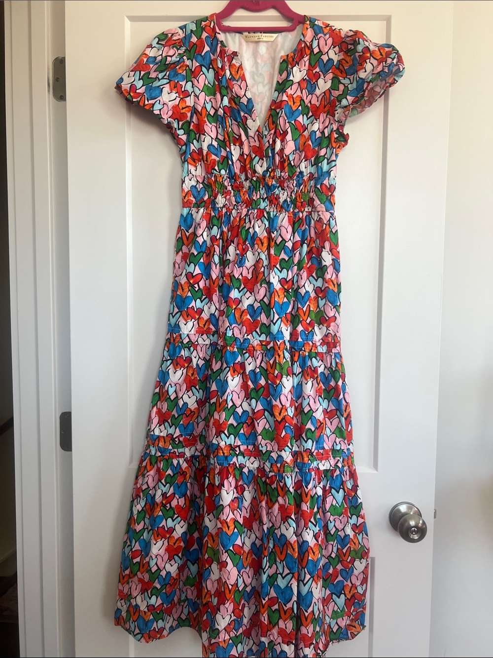 Wayward Fancies heart print maxi dress size 4